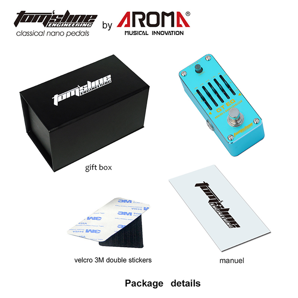 Aroma AEG-3 EQ Electric Guitar Effects Pedal 5-band Tone Tuning Equalizer Adjustable Effect Depth True Bypass Guitar Pedal