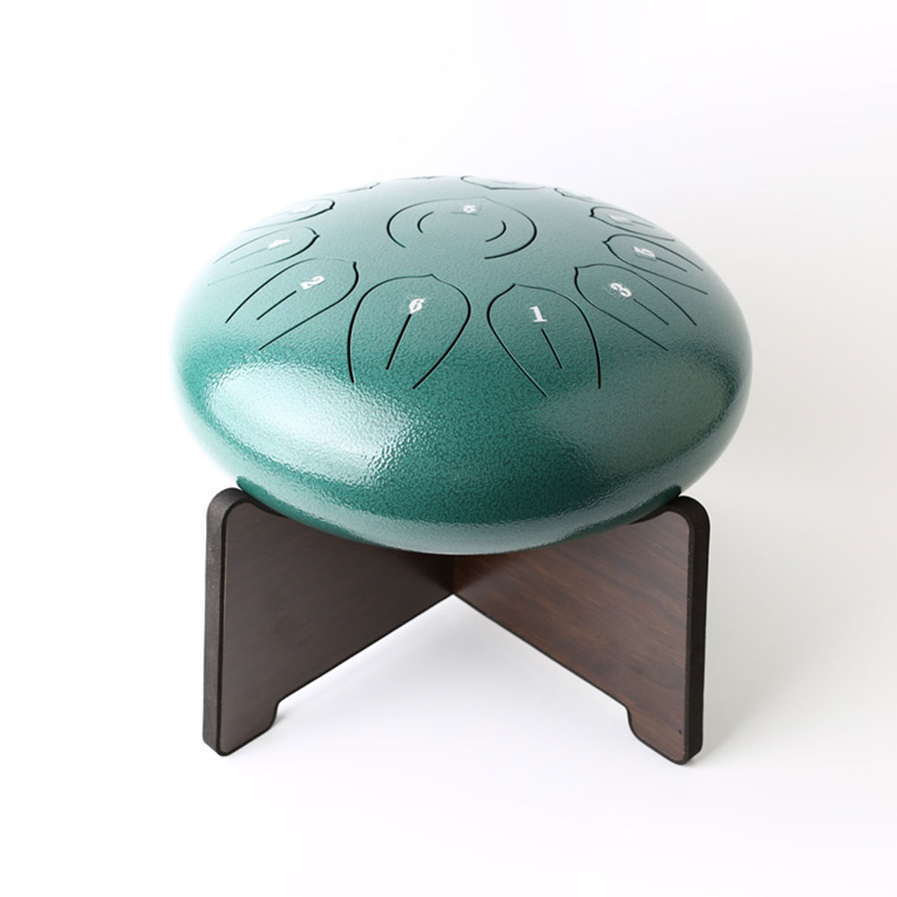 Steel Tongue Drum Holder Wooden Display Stand Detachable Floor Bracket Holder Adjustable Handpan Drum Stand Snare Holder