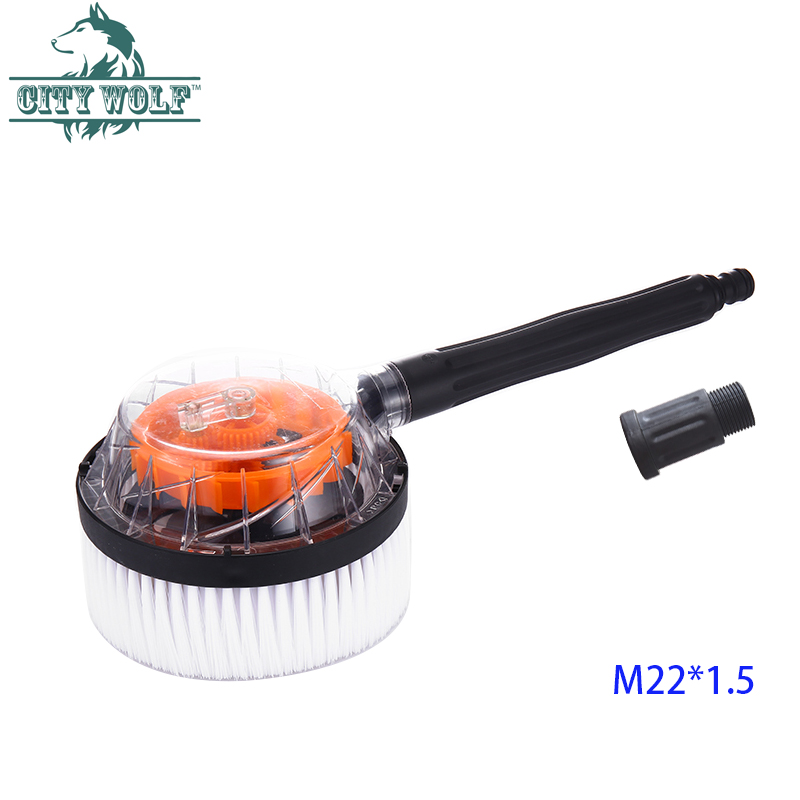 car Washer Rotatable Circular Brush Type With M22 connector high pressure washer car window cleaning accessories City Wolf