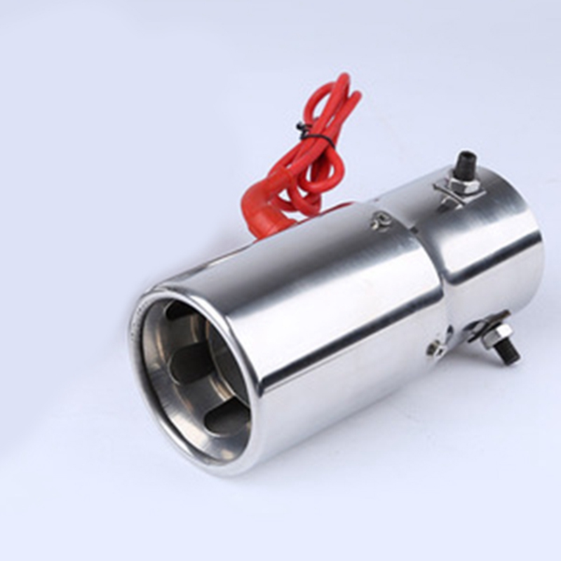 Exhaust Muffler Tip Pipe With LED Light Universal Vehicles Bolt-On To Car Modified Single Outlet Tail Throat