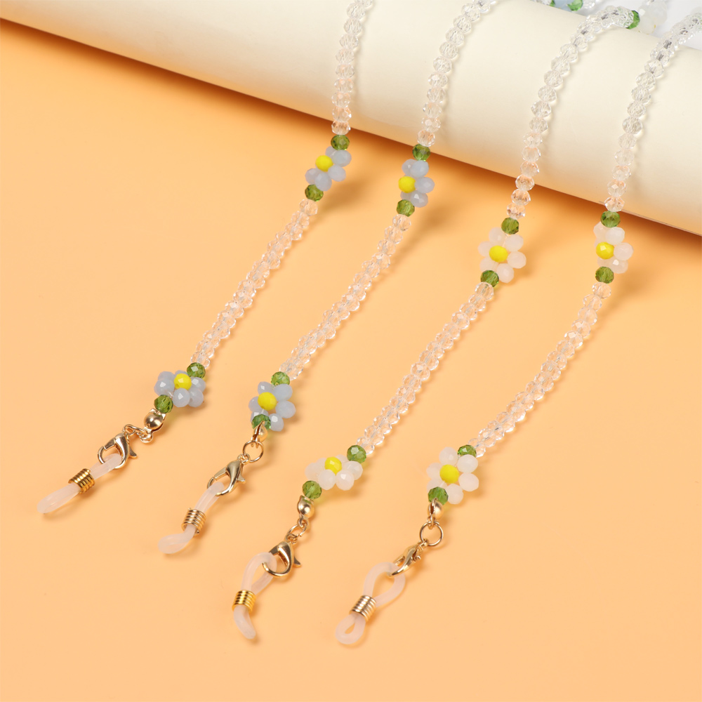 Beaded Glasses Chain Holder Glasses Holder Strap Sunglasses Lanyard Mask Anti-slip Necklace Anti-lost Neck Straps Mask Holder
