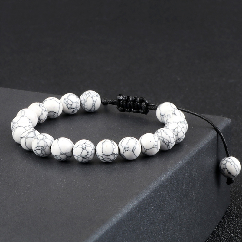 Beads Bracelet Adjustable 8mm Black Onyx Lava Tiger Eye Natural Stone Men Bracelets Healing Yoga Jewelry Gift for Women Pulsera