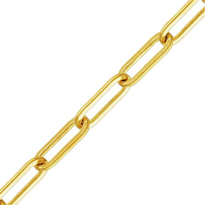 Real 14K Gold Filled Flat Paperclip Chain 2.5MM Chain Necklace Gold jewelry Minimalist Gold Filled Chain DIY Jewelry