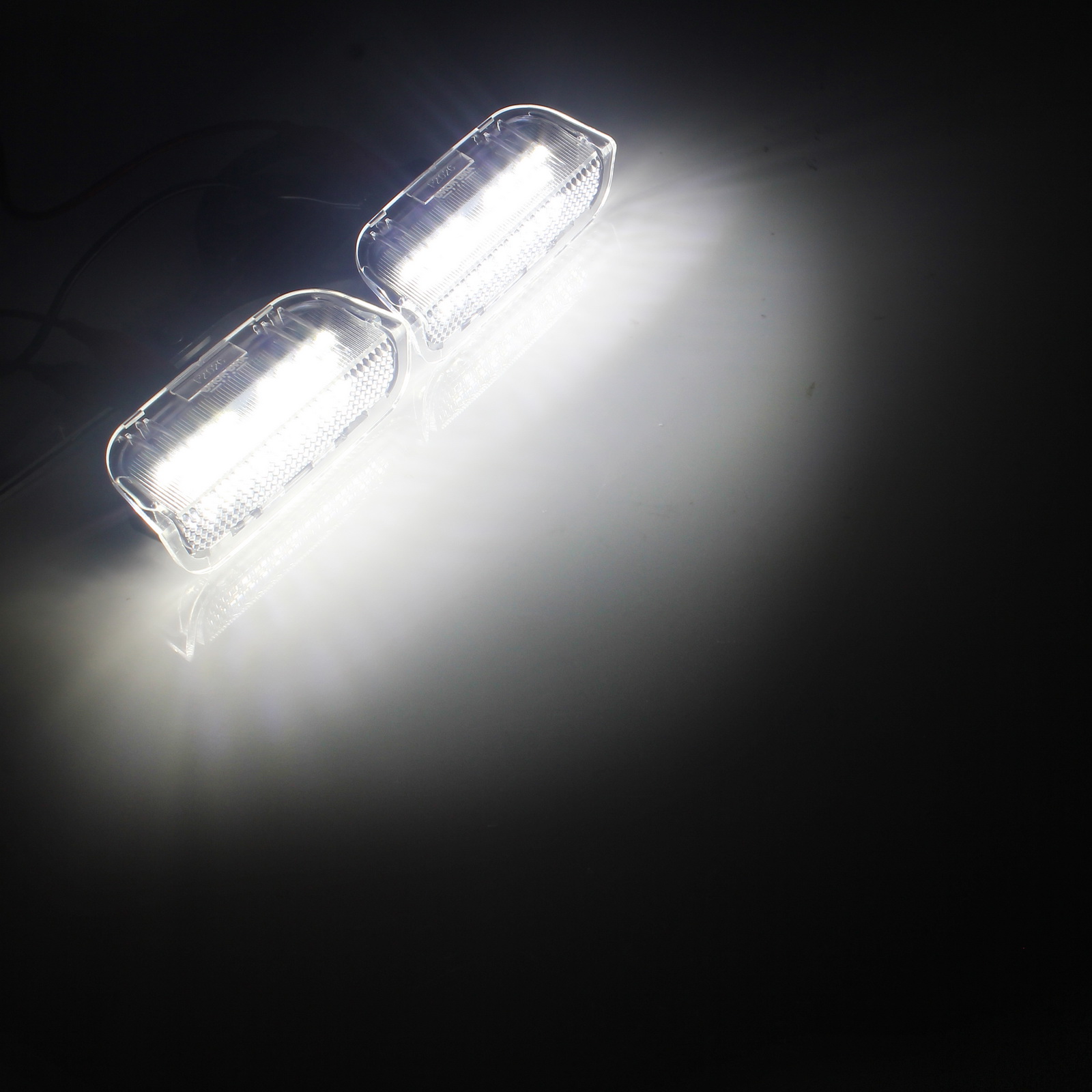 ANGRONG 2X LED Footwell Courtesy Side Door Light For VW Touareg Tiguan Golf Passat CC Jetta