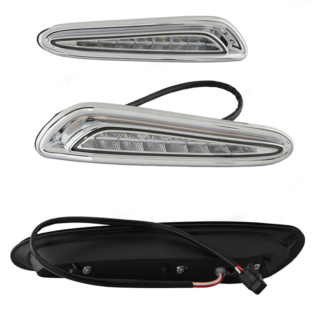 1 Set DRL For Mazda 3 Mazda3 Axela 2010 2011 2012 2013 Daytime Running Lights fog lamp Yellow turn signal 12V Daylight