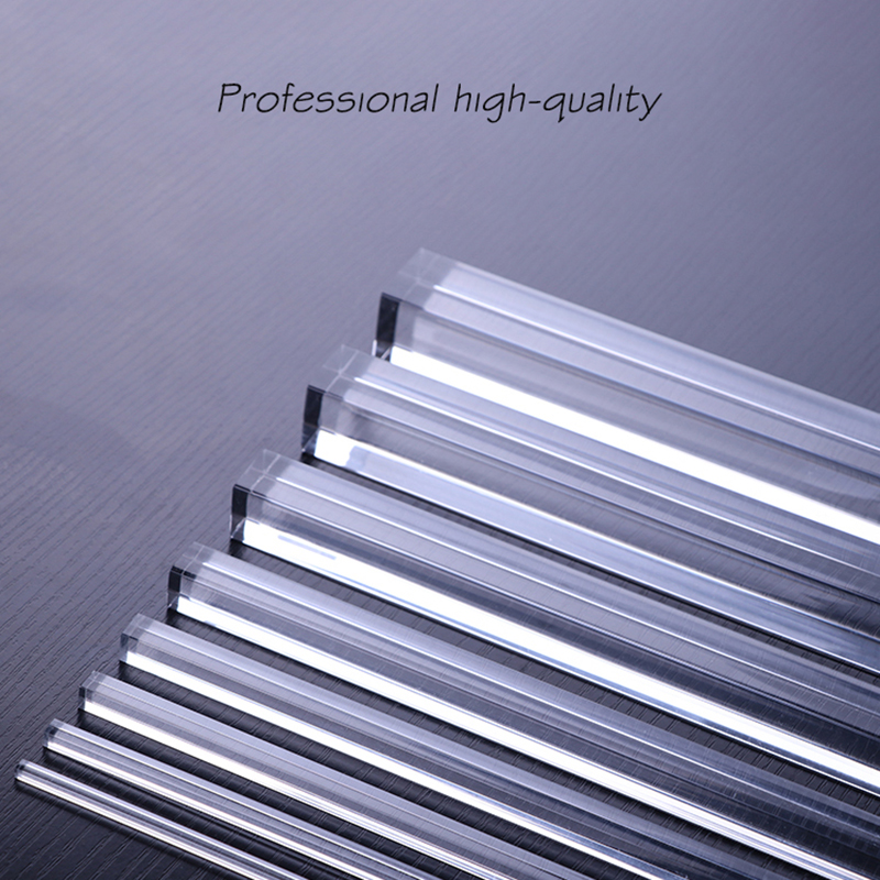 Transparent Acrylic Stick Solid Plexiglass Square Pins Industry PMMA Bar DIY Tools Rod Jewelry Holder Stand Photography Tools
