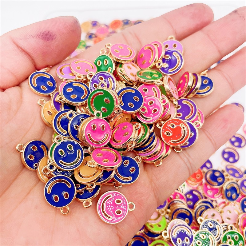 20Pcs 16*12MM Colorful Blue Universe Planet Enamel Charm Pendant For DIY Earring Bracelet Jewelry Making Supplies Wholesale