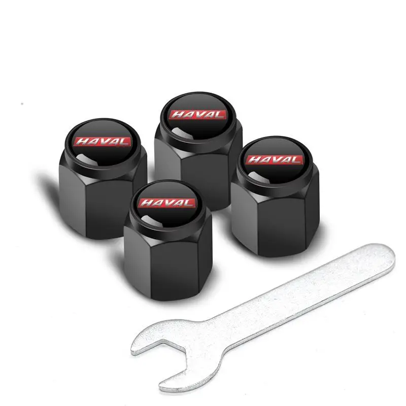 4Pcs for Haval Series H6 M6 DARGO JOLION F7 H9 H5 H2 XY Metal Car Wheel Tire Air Valve Caps Stem Cover with Logo Car Decoration