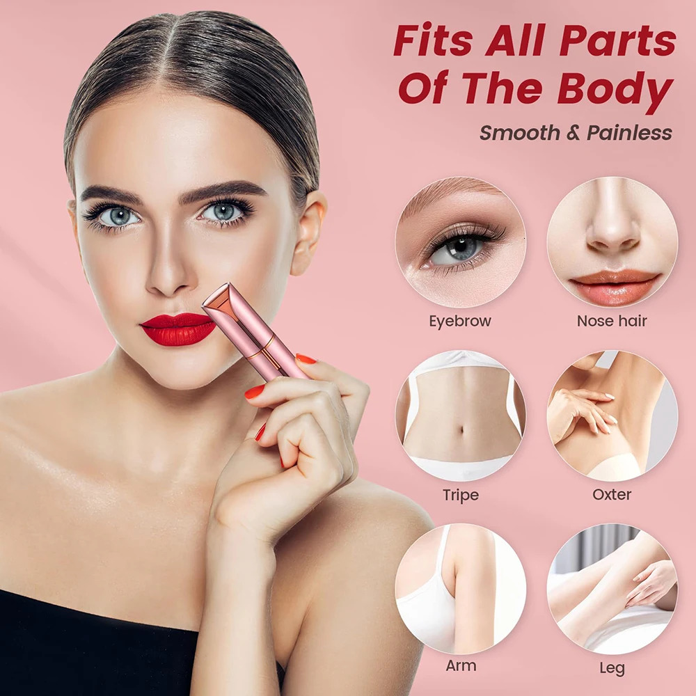 Facial Remover Women Painless Face Hair Trimmer Rechargeable Mini Epilator Lady Shaver Portable Electric Razor for Lips F624-15