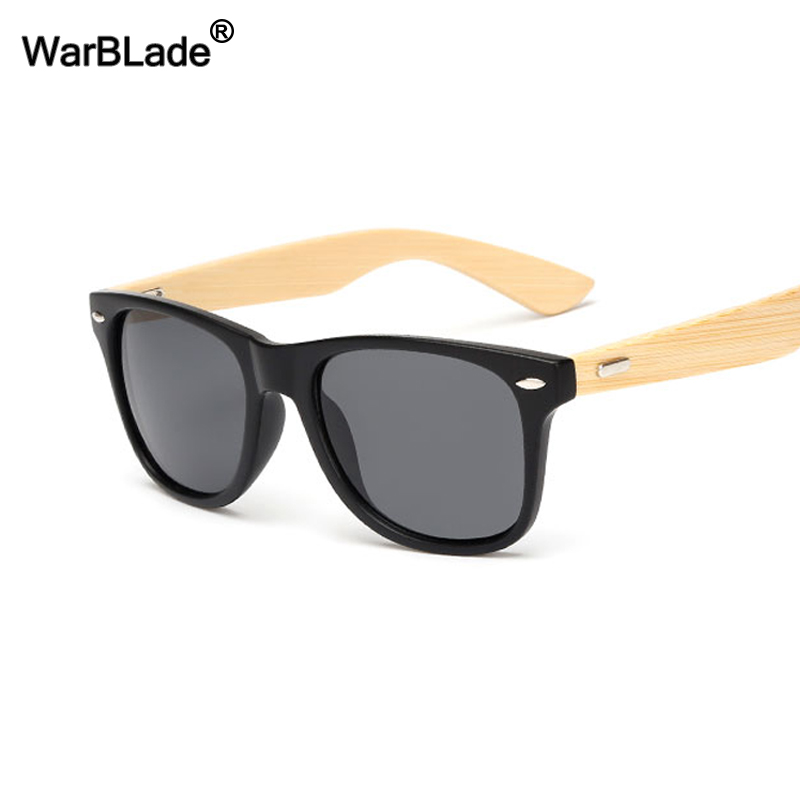 WarBLade Retro Wood Sunglasses Men Women Bamboo Sunglass Brand Design Sport Driver Goggles Mirror Sun Glasses Shades UV400
