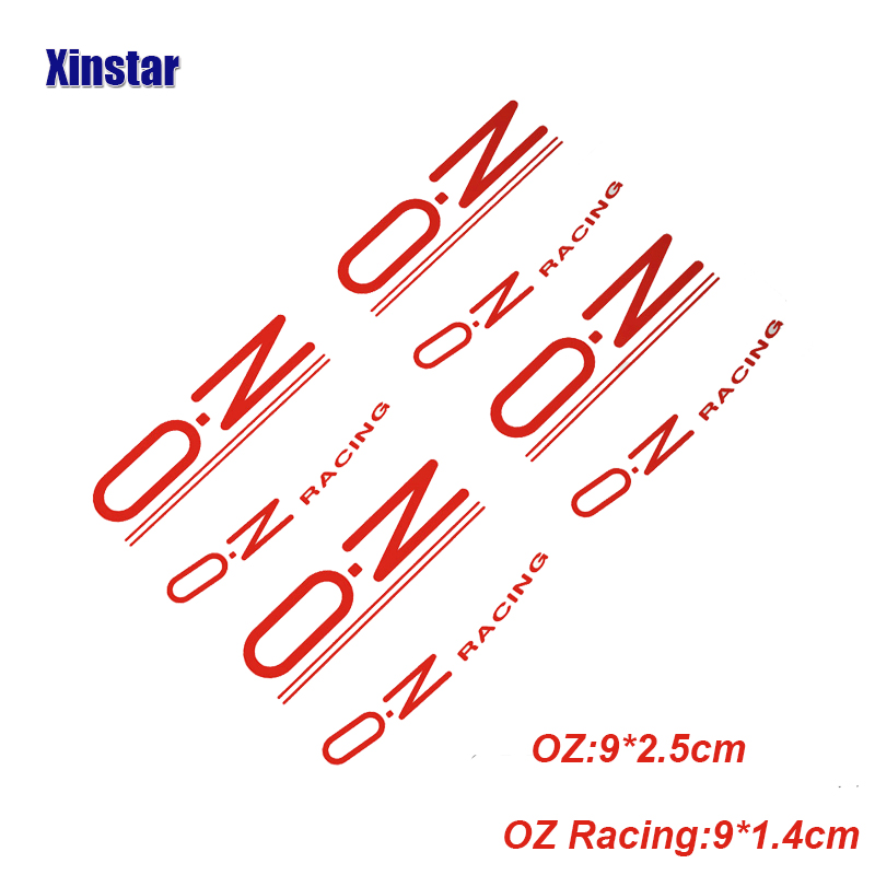 8pcs OZ Racing Wheel Sticker For OZ Rally Racing Wheels Spoke Stickers Black Universal Auto Tunning Accessories