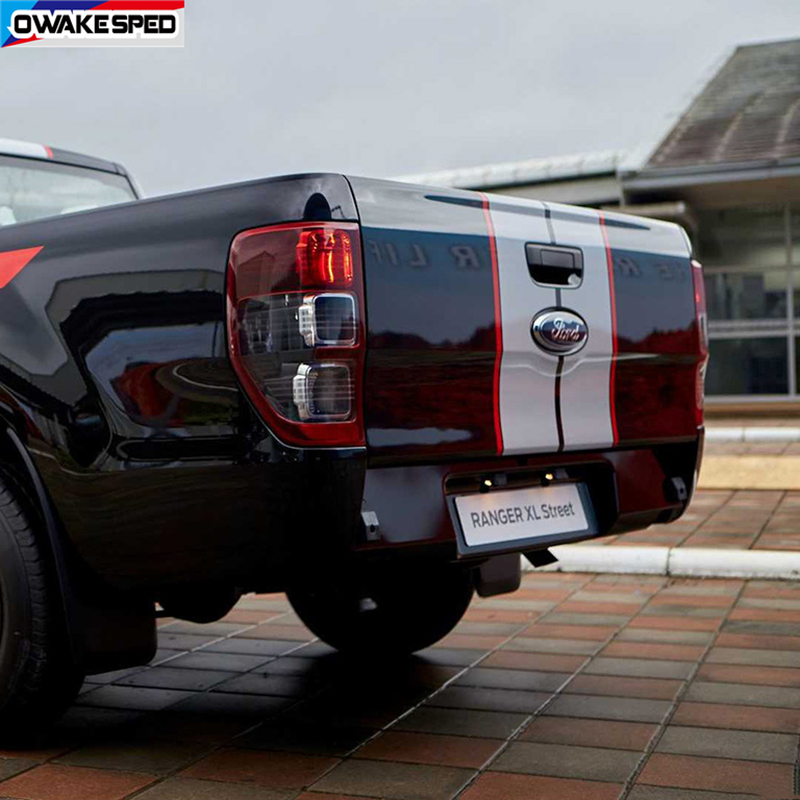 For Ford F-150 Ranger Wildtrak Raptor Sport Stripes Car Pickup Trunk Decor Sticker Auto Body Film OFF ROAD Styling Vinyl Decals