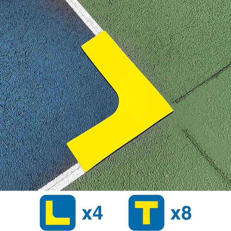 Pickleball Marking Lines Reusable Tennis Court Sign Kit With Storage Bag Playing Field Marking Equipment Create Your Own Mini