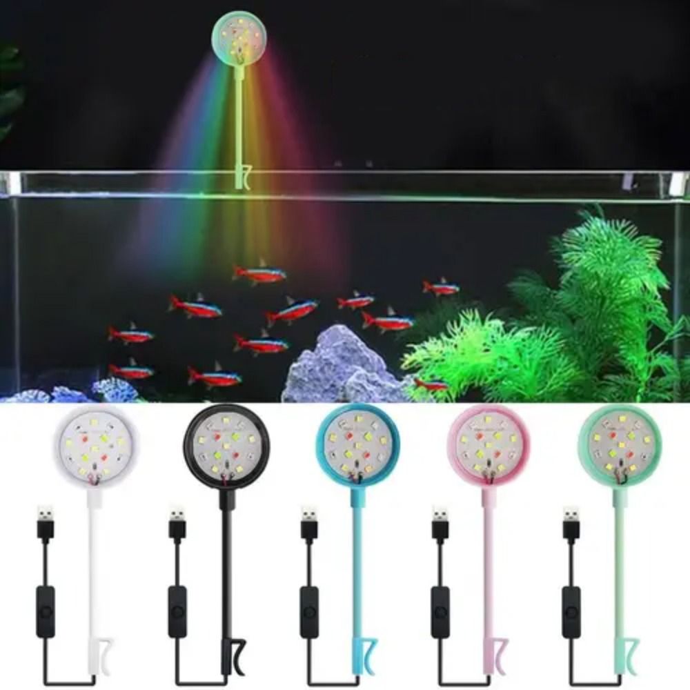 1 PCS Durable Aquarium Plant Light 360-Degree Rotation Fish Tank Lamp With Clip High Quality USB-Plug Aquarium Lamp