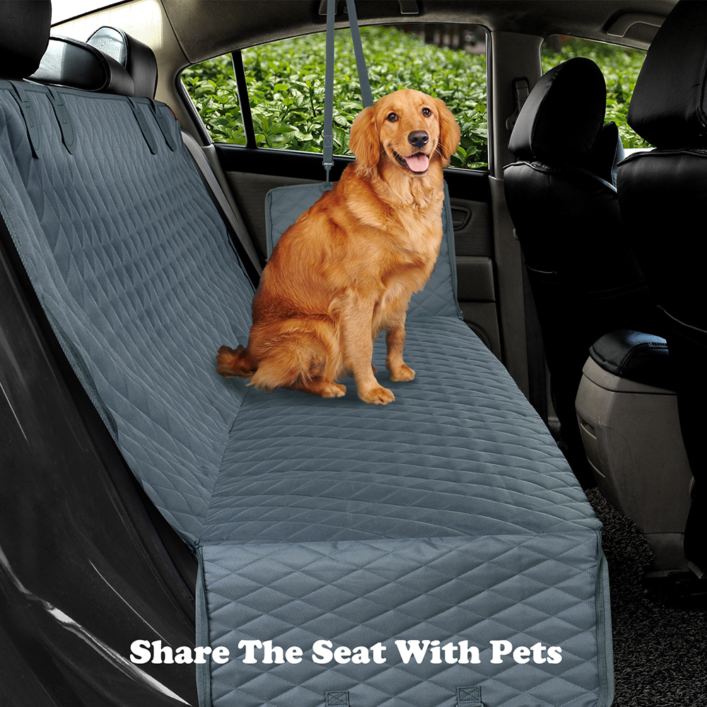 Dropshipping Gray Mesh Waterproof Dog Travel Car Hammock Non Slip Durable Soft Pet Back Seat Cover For Cars