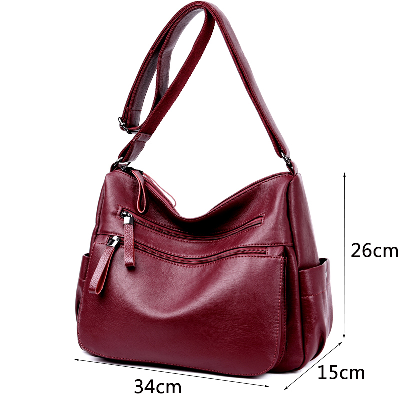 Many Pocket Big Crossbody Bags For Women 2019 Sac A Main Femme Leather Luxury Handbags Women Bags Designer Handbags High Quality