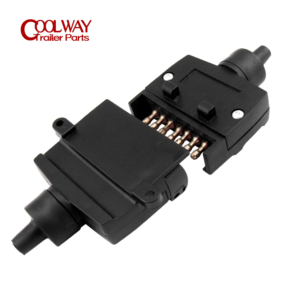 Trailer 7 Pin Flat Male Female Plug Socket Connector Motorhome Car Auto Truck Boat CaravanRV Parts Camper Accessories