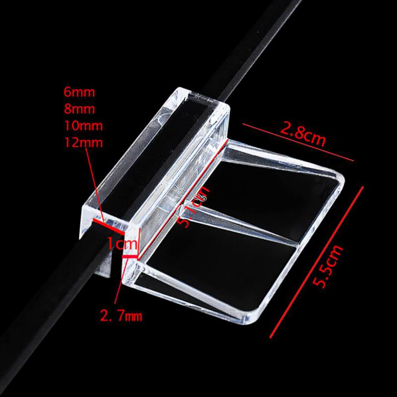 4pcs Fish Tank Acrylic Cover Holder Fish Tank Glass Cover Support Holders Fish Tank Cover Plate Bracket Aquarium Accessories