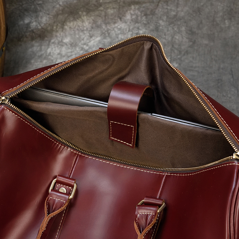 Newsbirds True Leather Travel Duffle Bag Weekender Bag Men Women Luggage Bags Large Capacity Handbags Men bags for flights