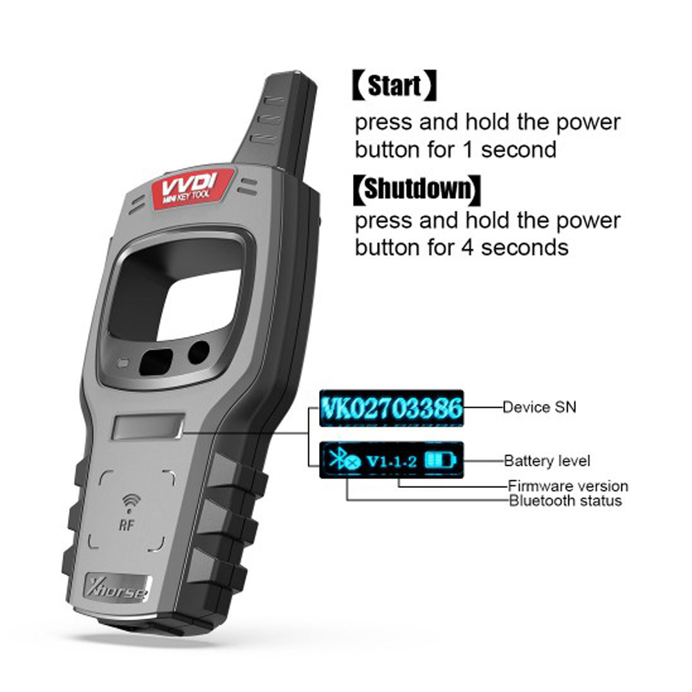 Xhorse VVDI Mini Key Tool With 96bit 48-Clone Test Read Remote Car Key Programmer Support Android iOS XT27 Super Chip 4D 4C ID48
