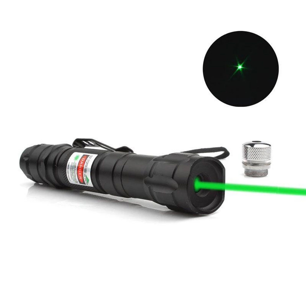 10000m 532nm Green laser pointer powerful laser torch Powerful laserpointer Adjustable Focus Lazer with laser pen Head