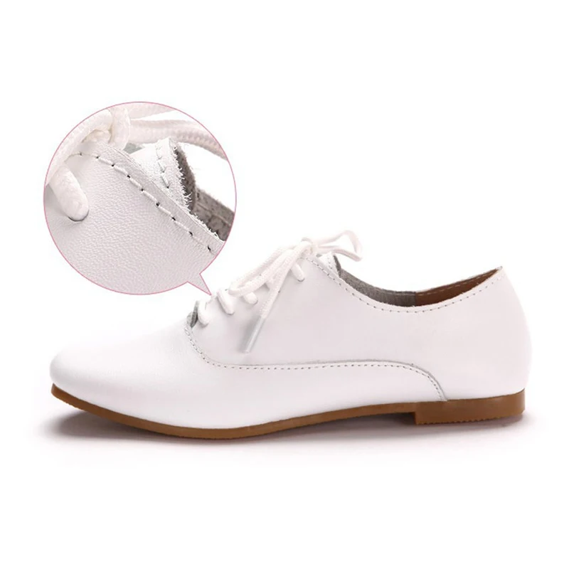 YAERNI Spring women oxford shoes ballerina flats shoes women genuine leather shoes moccasins lace up loafers white 051