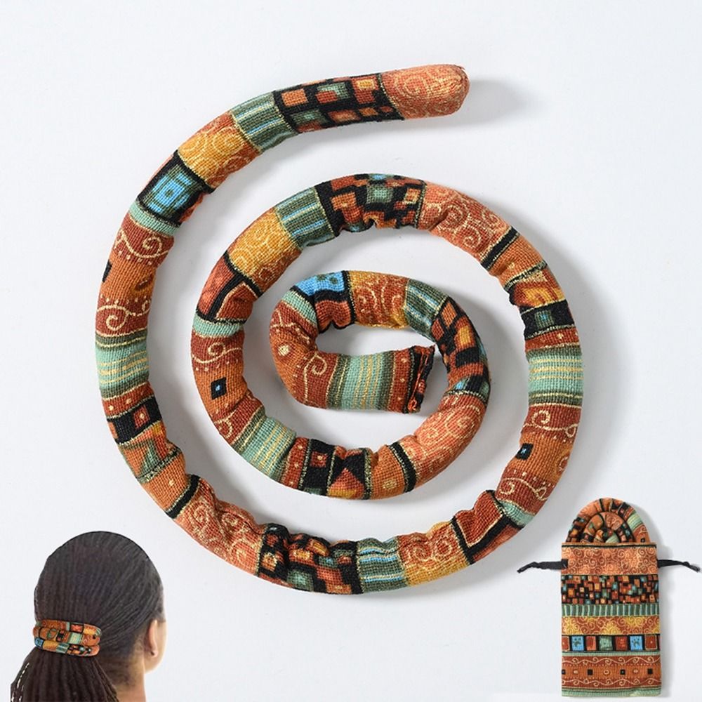 Accessories Hair Curl Stick Cloth Printing Bendable Dreadlocks Women Hair Band Spiral Lock Hair Ties Ethnic Style Hair Rope