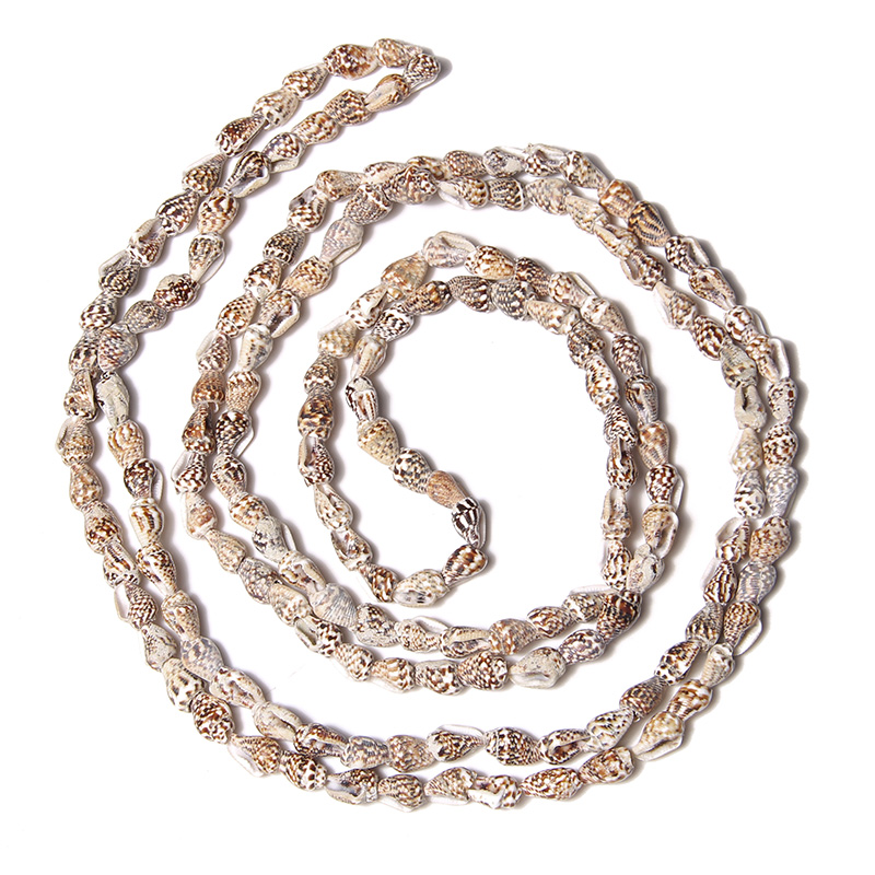Natural Shell Beads Cowrie Snail Shape Shell Beads Conch Charm Spiral Seashells Strand For Jewelry Making DIY Accessories 15"
