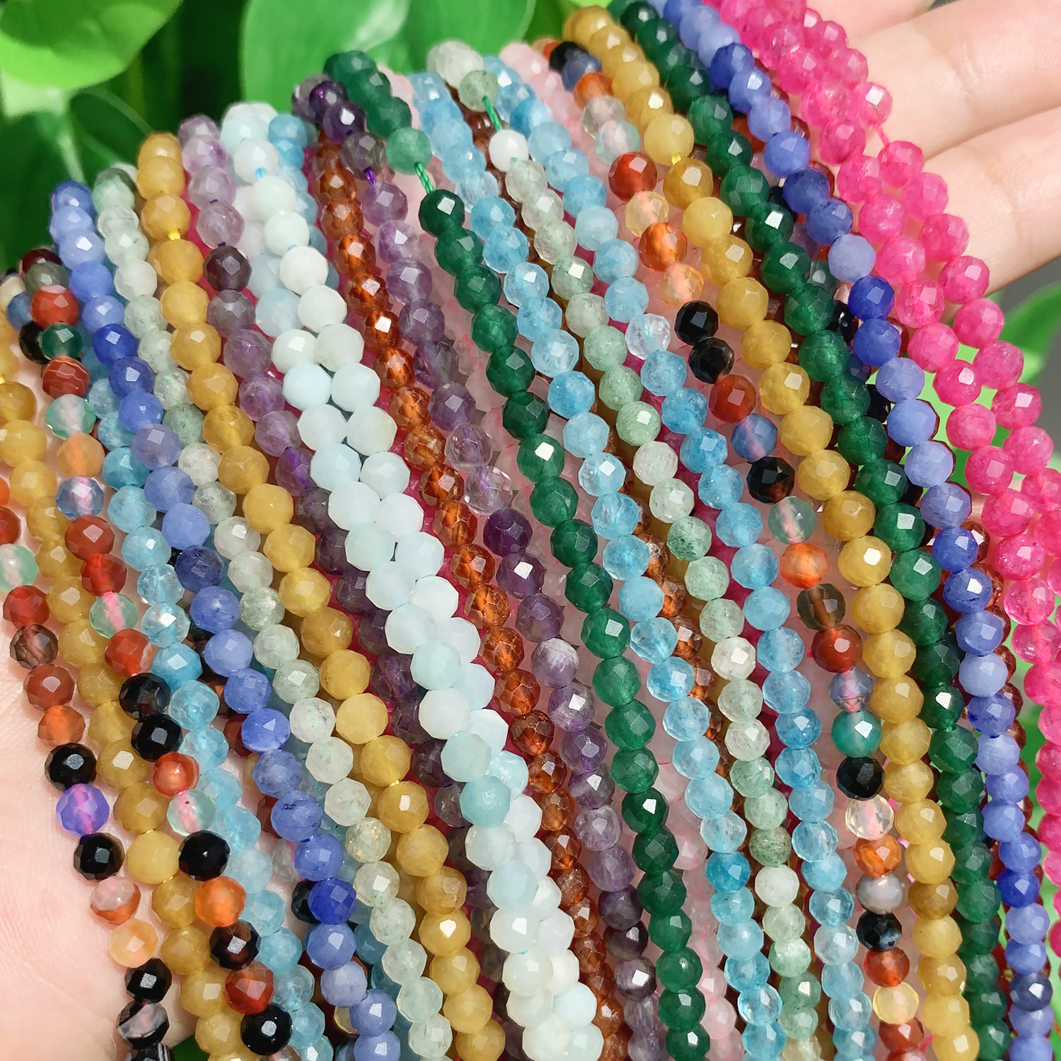 Natural Hawk eye Labradorite Gem tone 2 3 4mm Round Faceted Fine Loose Beads Accessories for Bracelet Earring DIY Jewelry Making