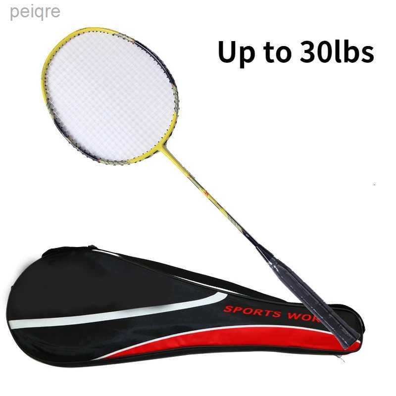 Badminton Rackets Badminton Rackets Professional Carbon Fiber Belt Line Badminton Racket Full Carbon Fiber Reinforced 5U Racket Up To 30LBS With Woven