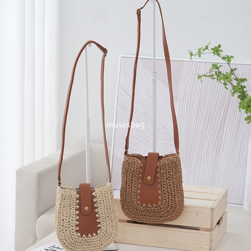 Designer Ms. High Quality Multi functional Handwoven Paper Rope Handheld Grass Woven Bag Thailand Vacation Fashion Shoulder Bag Large Capacity Photo T