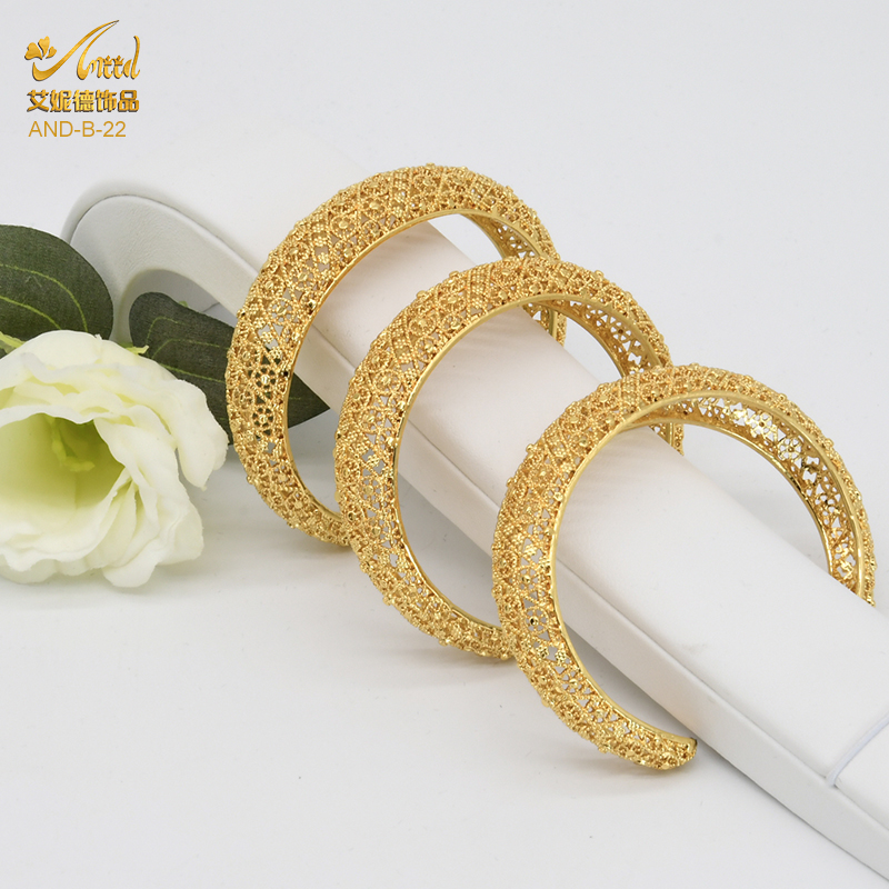 ANIID 24K Gold Color Bracelets For Women Luxury Jewelry Designers Kids Indian Braclet Arabic Wholesale Trendy Boho Cuffs