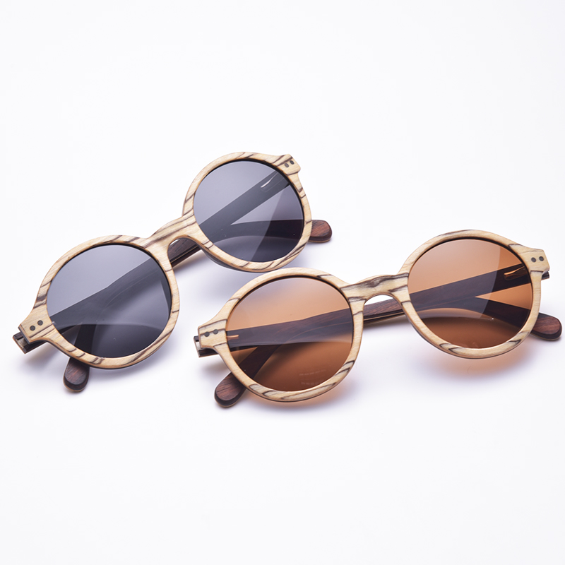 White Zebra Wood Sunglasses Polarized Glasses Men Women New Brand Designer Shades High Quality