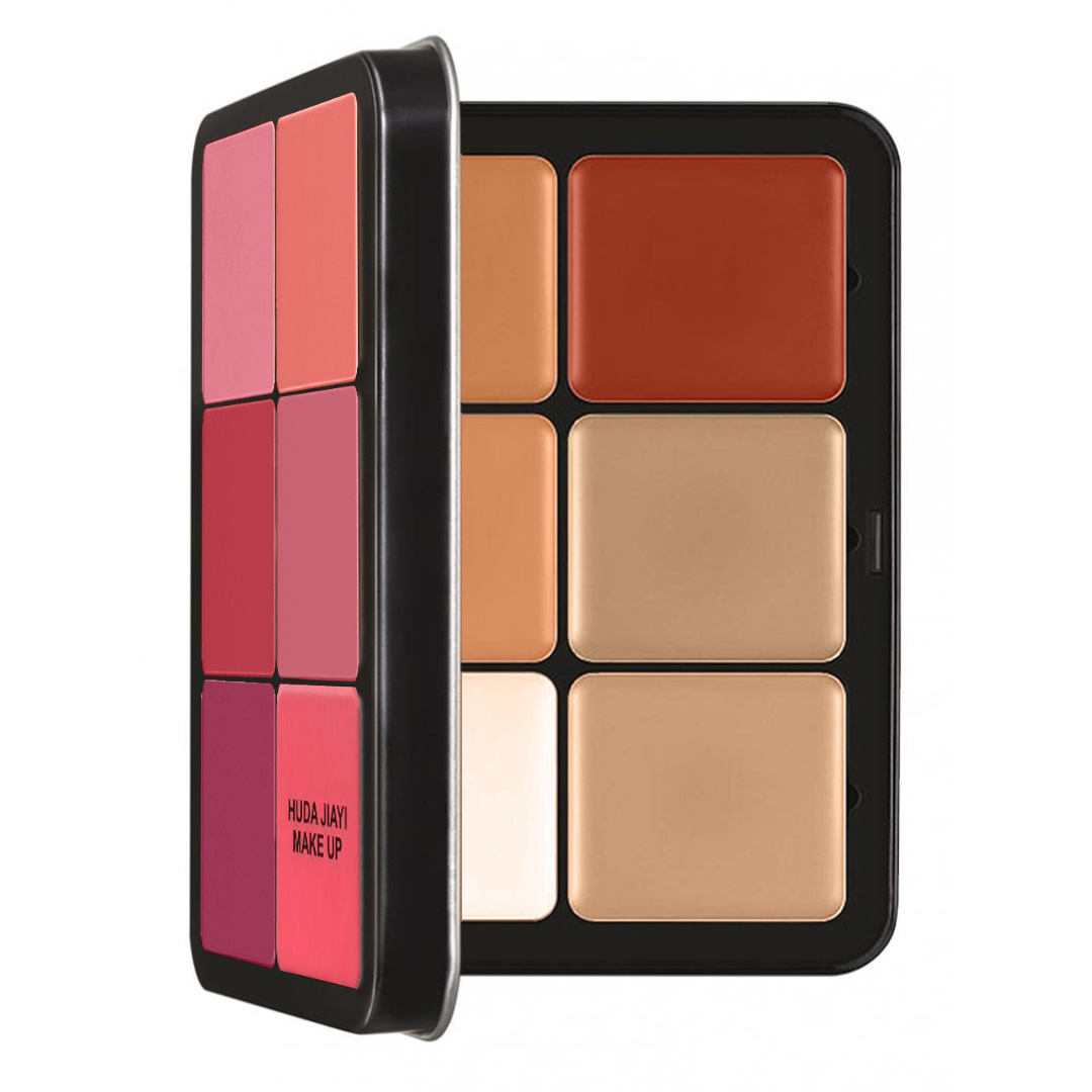 12 Color Blush Concealer Set Natural Blemish Brightening Highlighter 16 Color Waterproof Face Contour Cream Palette Custom Logo