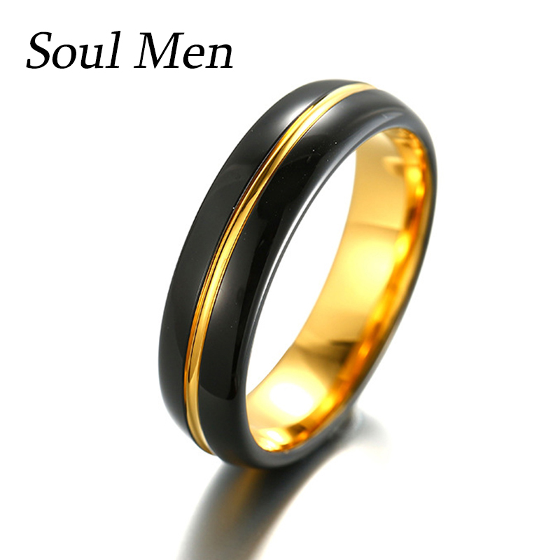 Black Men Rings 100% Tungsten Carbide Anillos Para Hombres Wholesale Price Dropshipping