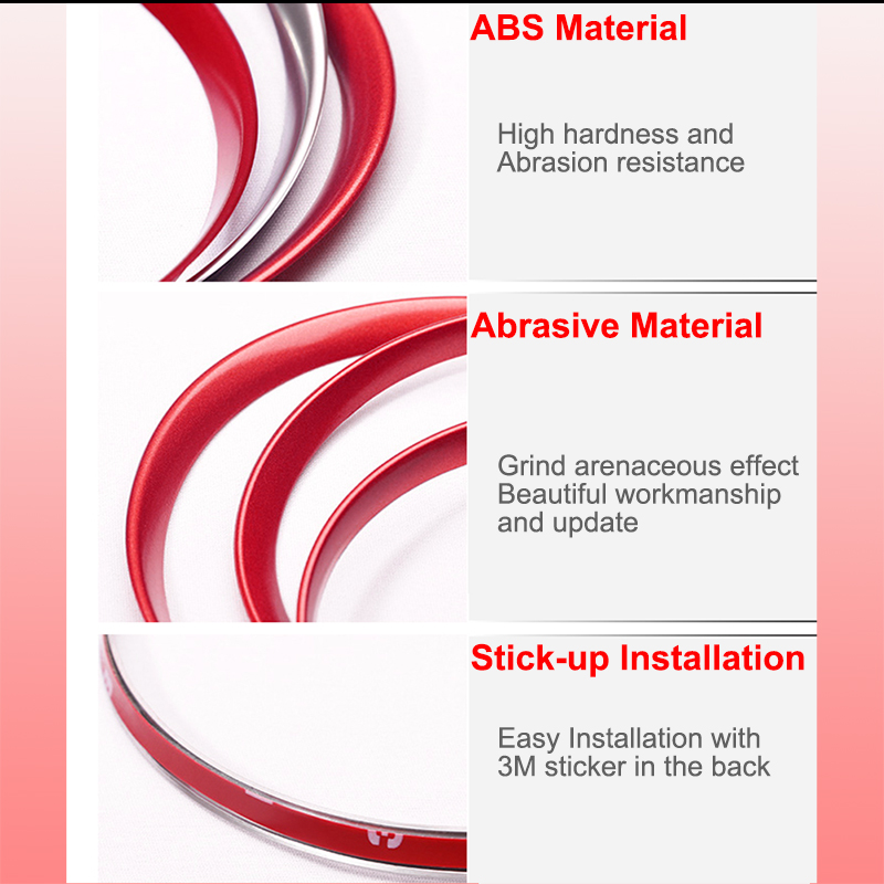 Gtinthebox 3pcs ABS Plastic Dashboard Instrument Frame Cover Ring Trims Stickers For 2014-up Porsche Macan Car Style Accessories