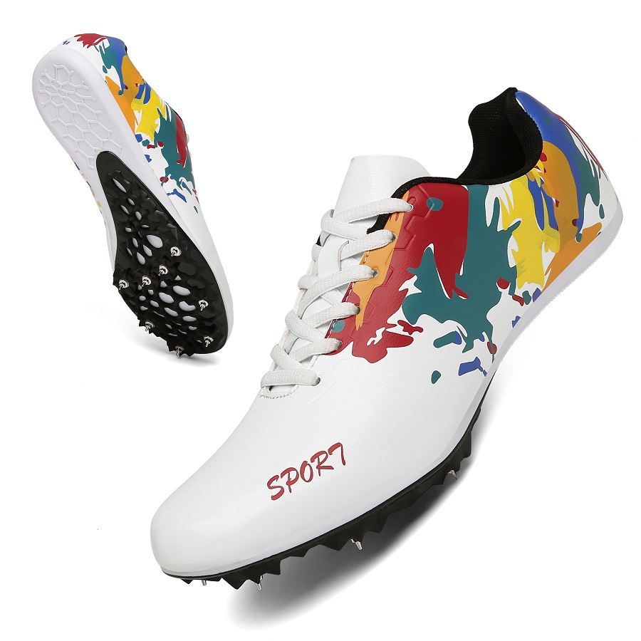 Graffiti Men Women Track Field Sport Training Shoes Sprint Spikes Running Tracking Shoes Athletes Sneakers Plus Size 35-45