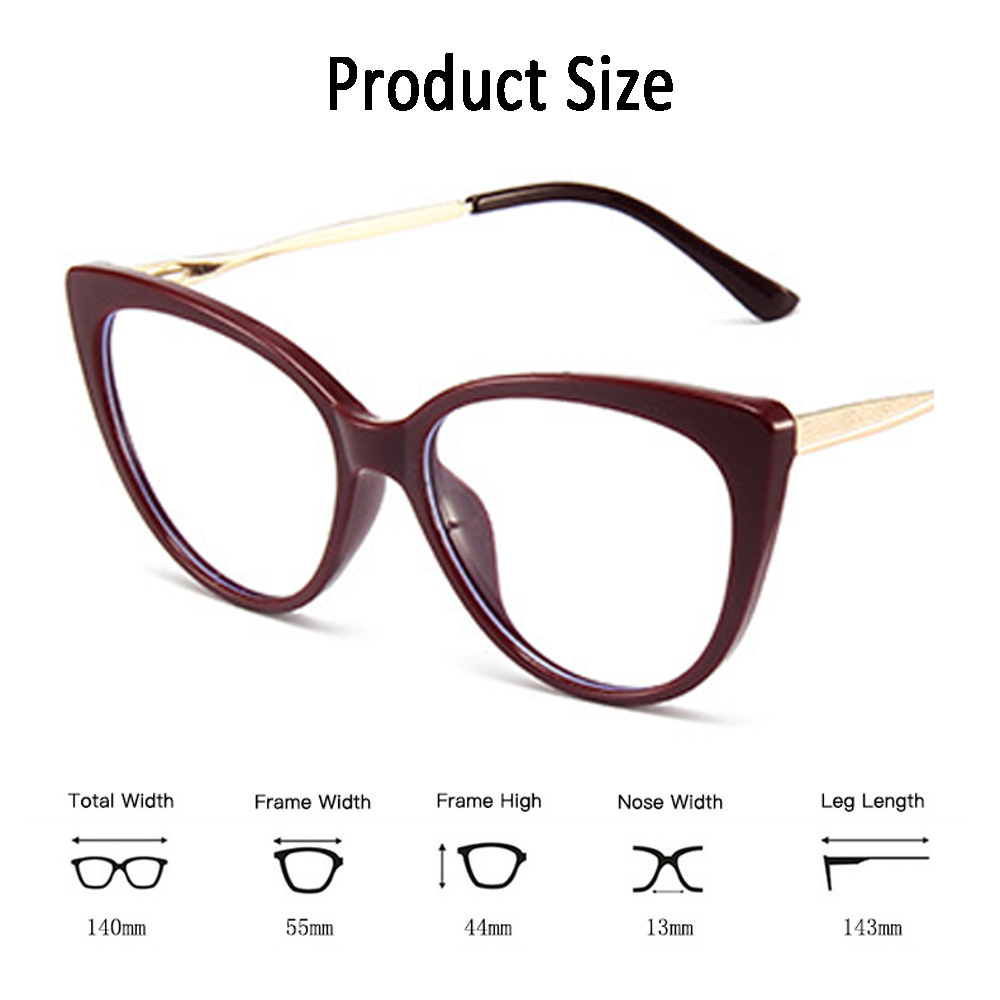 Zilead TR90 Anti Blue Light Blocking Cat Eye Glasses Frame Women Luxury Designer Retro Cateye Eyeglasses Ladies Optical Frames