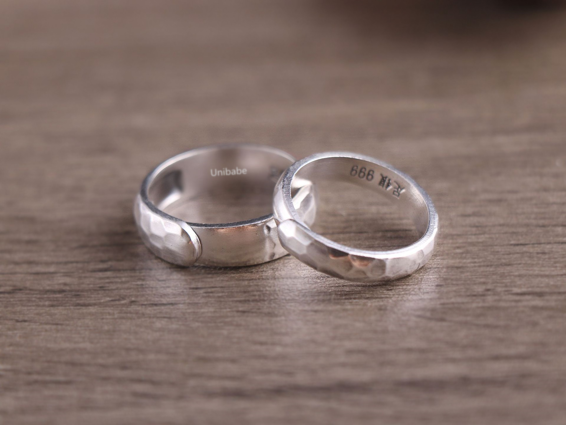 Unibabe Fine Silver 999 Sterling Silver Open Ring National Wind Silver Hand Buddhist Monastic Discipline Anniversary Gift