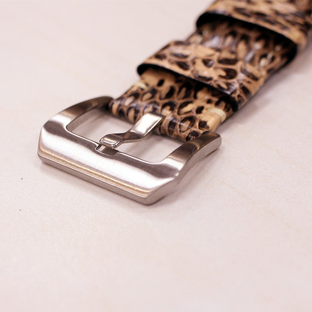 Luxury Snake Leather Watchband 20MM 22MM 24MM Pin Buckle Leather Watch Waterproof Men's Watch Replacement Accessories