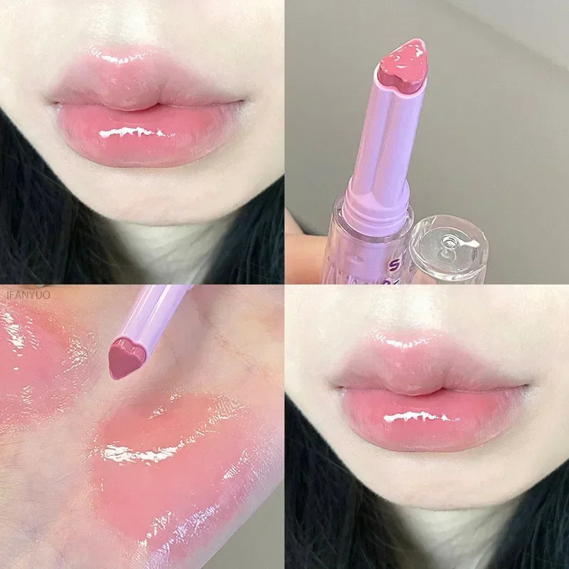 Jelly Love Lipstick Pink Water Gloss Clear Lip Glaze Waterproof Non-stick Cup Hydrating Plumping Fade Lip Lines Lip Gloss Makeup 240621