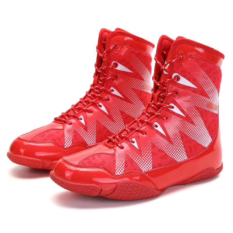 Wrestling Shoes with Rubber Outsole, Breathable Combat Sneakers, Professional Training Fighting Boots, Plus Size