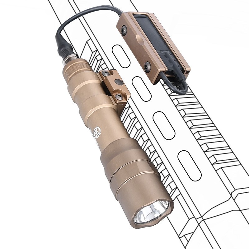 WADSN Tactical M600 M300 M600DF M300A 400/1400 lumensFlashlight White Light Metal Tail Switch Card Slot Fit 20mm Picatinny Rail