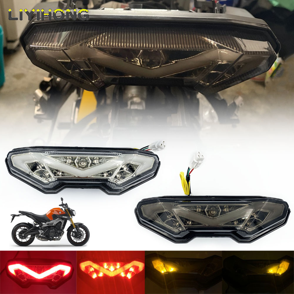 Motorcycle LED Tail Light Turn Signal Lamp Assembly for YAMAHA MT-09 FZ-09 14-16 FJ-09 MT09 Tracer 15-16