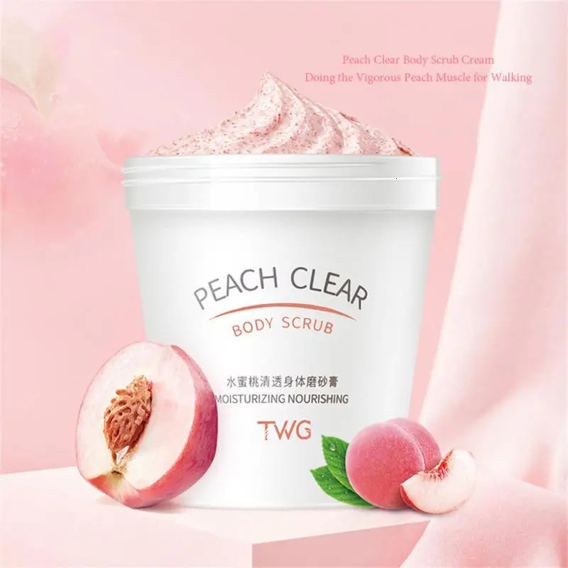 Peach Exfoliating Cream Body Scrub Exfoliant Body Scrub Moisturizing Nourishing Exfoliator Beauty Skin Care Products 240624