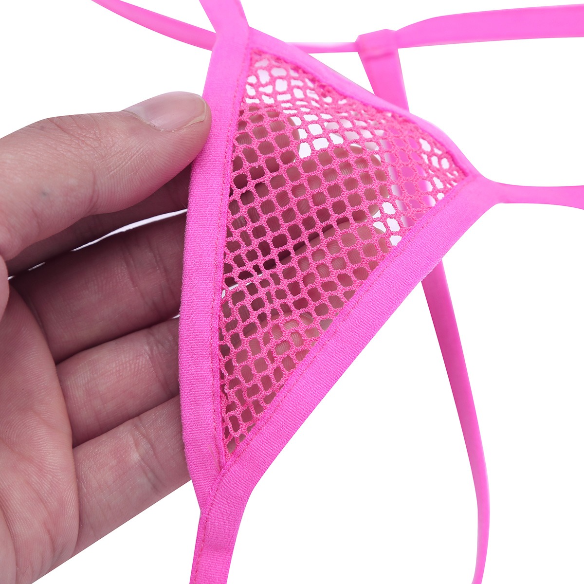 Women's Sheer See Through Fishnet Briefs Underwear Stretchy Low Rise G-String Mini Micro T-Back Thong Tanga Bikini Panties