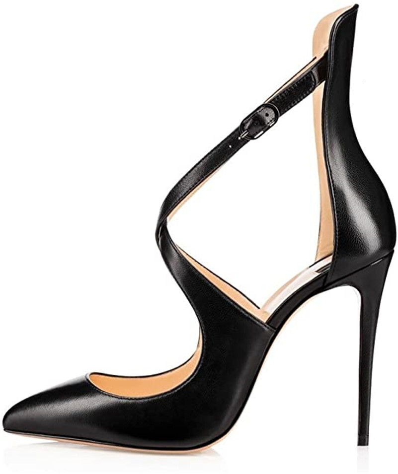 12Cm Thin High Heel Women's Sexy Pointed Toe Wedding Party Pumps Patent Leather Shoes Big Size 68