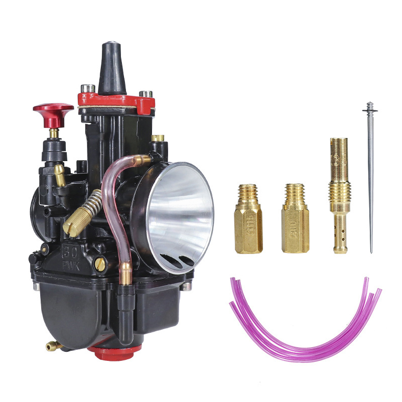 For Mikuni Carburetor PWK 21 24 26 28 30 32 34mm Motorcycle Flat Curtain Carburetor Moped Dirt Pit Bike Motocross Modified Parts