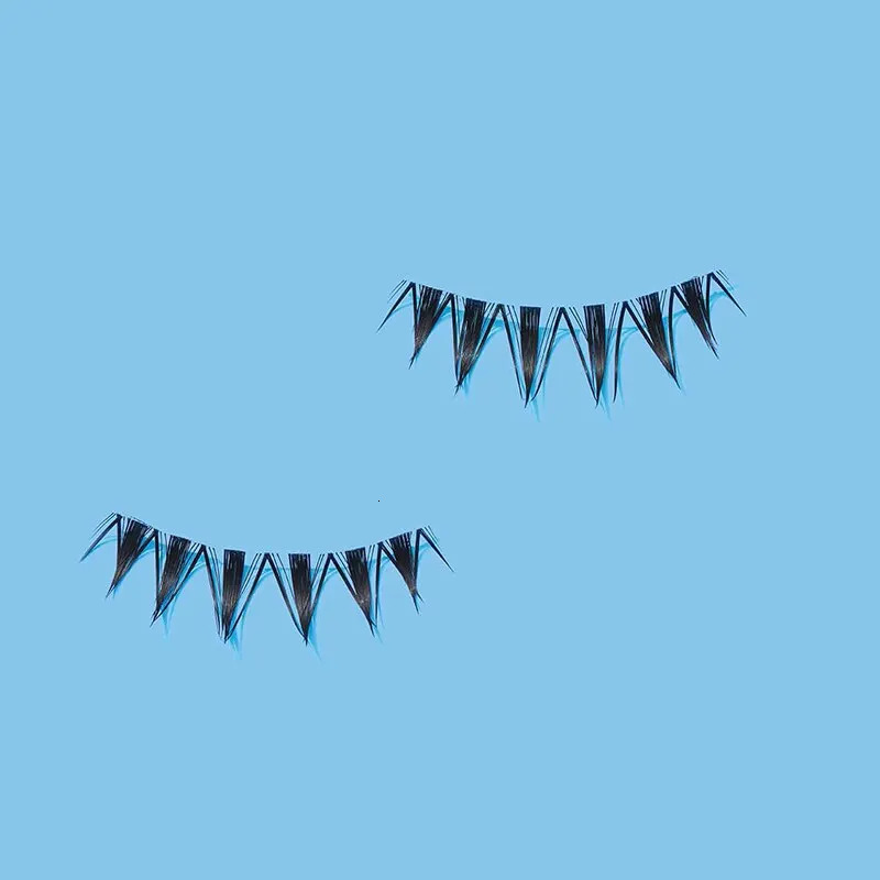 5-pair Manga Eye Transparent Stem A- shaped Pointed Natural Slender False Eyelashes 240624