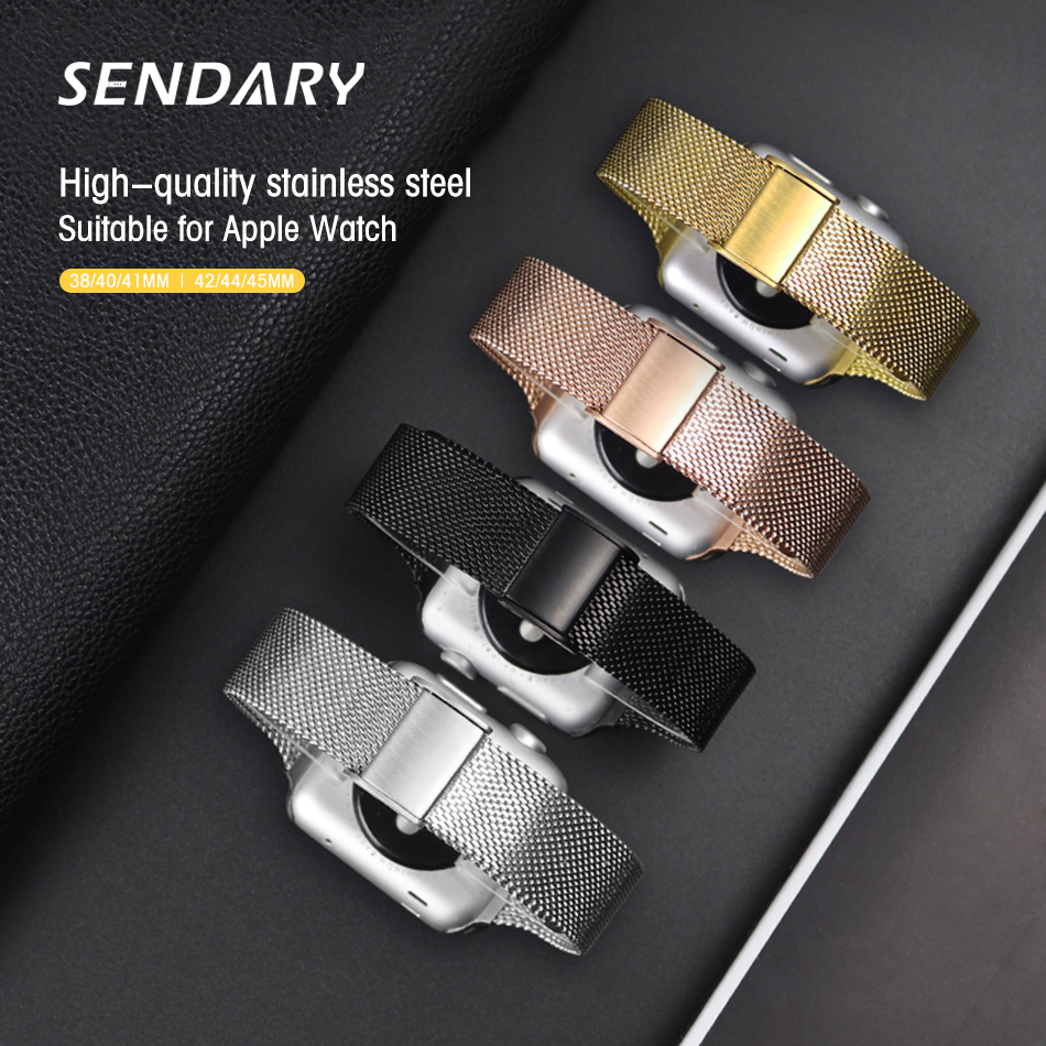 Slim Watch Band for Apple Watch SE 8/7/6/5/4/3/2/1 38MM 40MM 41MM Metal Bracelet Loop Strap 42MM 44MM 45MM Wrist Watchband